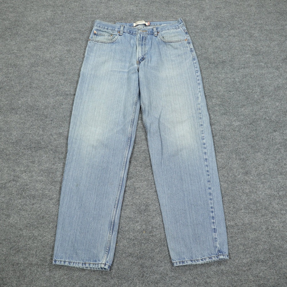 Vintage Levi's 550 Jeans Men 36x34 Blue Relaxed Fit Tapered Leg Light Wash Denim